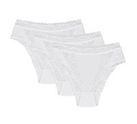 Wolbar Culotte Classique 3 Pack Slip Élégant WB55 - Fabriqué en UE, Blanc,M