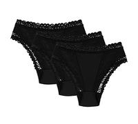 Wolbar Culotte Classique 3 Pack Slip Élégant WB55 - Fabriqué en UE, Noir,L