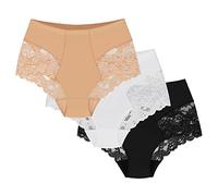 Wolbar Culotte Classique Slip Élégant WB184 - Fabriqué en UE, Beige-Blanc-Noir,S