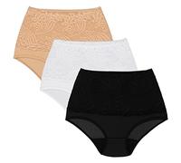 Wolbar Culotte Classique Slip Élégant WB207 - Fabriqué en UE, Beige-Blanc-Noir,M
