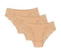 Wolbar Culotte Classique Slip Élégant WB408 - Fabriqué en UE, Beige,XL