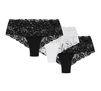 Wolbar Culotte Classique Slip Short Élégant WB413 - Fabriqué en UE, Noir-Noir-Blanc,XL