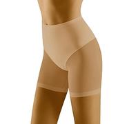 Wolbar Femme Culotte Sculptante À Taille Haute avec Empiècements en Tulle Ajustement Parfait Confort Et Design Invisible pour Une Silhouette Lisse Et Élancée, Beige,L