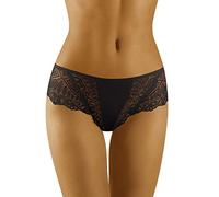Wolbar Femme Culotte Slip Dentelle Ajourée WB427, Noir,L