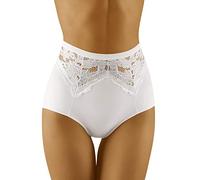 Wolbar Femme Culotte Slip Sculptant Dentelle WB422, Blanc,XXL