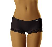 Wolbar Femme Shorty Classique Uni Dentelle Diamond 3504, Noir,S