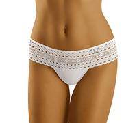 Wolbar Femme Slip Brésilien Dentelle Diamond 3519, Blanc,L