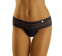 Wolbar Femme Slip Brésilien Dentelle Diamond 3519, Noir,S