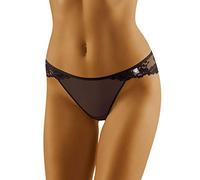 Wolbar Femme Slip Filet Dentelle Diamond 3518, Noir,XL