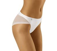 Wolbar Femme Slip Filet Transparent Diamond 3517, Blanc,XL