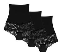 Wolbar Femmes Culotte Sculptante 3 Pack Slips Hipster Confortable WB183 Preciosa - Fabriqué en UE, Noir,L