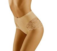 Wolbar Femmes Sexy Culotte Sculptante Slips Hipster Confortable Taille Haute WB184, Beige,S