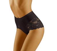 Wolbar Femmes Sexy Culotte Sculptante Slips Hipster Confortable Taille Haute WB184, Noir,M