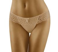 Wolbar Femmes Sexy Tanga-Strings Confortables Culotte avec Une Ligne De Hanche Basse WB09, Beige,M