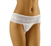 Wolbar Femmes Sexy Tanga-Strings Confortables Culotte avec Une Ligne De Hanche Basse WB92, Blanc,S