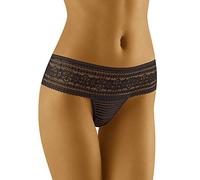 Wolbar Femmes Sexy Tanga-Strings Confortables Culotte avec Une Ligne De Hanche Basse WB92, Noir,L