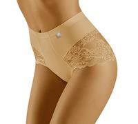Wolbar Femmes Slip Dentelle WB406, Beige,XXL