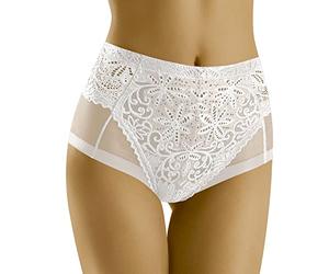 Wolbar Slip Féminin Taille Haute Dentelle WB437, Blanc,L