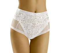 Wolbar Slip Féminin Taille Haute Dentelle WB437, Blanc,M