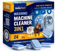 WoldoClean 3en1 Nettoyant Lave-Linge Pet Poils - 24 Pastilles Anticalcaire
