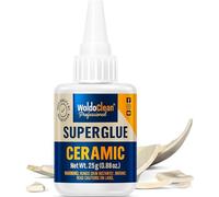 WoldoClean Colle pour Porcelaine et Céramique 25g - Résistante au Lave-vaisselle & Alimentaire, Colle Extra Forte pour Tasses, Vases, Faïence & Figurines, Transparente