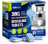 WoldoClean Lot de 65 tablettes de détartrage 3 en 1 pour machine à café - Hermétiques sous blister - Compatibles avec DeLonghi, Siemens, Jura & Philips