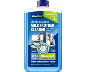 WoldoClean Nettoyant Système Lait Machine à Café - Nettoyant Mousseur Lait | Nettoyant Lait Liquide, Compatible Jura, Melitta, Saeco, Nivona, Bosch, Buse À Lait, Cappuccinatore, Usage Quotidien