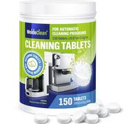 WoldoClean Pastilles Nettoyantes Machine à Café - 150 Pièces Dégraissant | Tablettes anti graisse pour le programme automatique, dissout huile et résidus, compatible avec Jura, Siemens, Philips