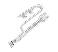 WOLEGM Écumoire de surface en verre pour aquarium - 17 mm - Pour conduit d'eau de 16 mm - Kit de pipes Aquatic Glass Lily Pipe - Skimmer - Tube filtrant - Aspirateur de surface - Pour bassin de