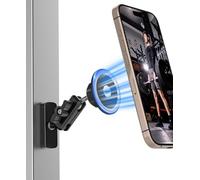 woleyi Support Magnétique Double Téléphone Multifonction, Réglable à 360° Support Aimant Mural Téléphone pour Frigo/Salle de Sport/Chariot Elévateur/Tracteur pour Mag-Safe, iPhone, Android