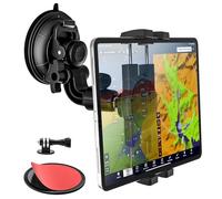 woleyi Support Tablette Avion Voiture avec Ventouse Forte [Grande Ventouse à Vide] Support Tablette Pilote Pare-Brise Vitre pour iPad, Galaxy Tab, Z Fold, Fire, Téléphone, Caméra, 4-13 Pouces