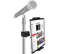 woleyi Support Tablette Microphone, Fixation Tablet Pied de Micro Musique | Rotation 360°& Stable - pour iPad Pro 12.9 Air Mini, iPhone, Galaxy, Lenovo, Fire More 4-13" Téléphones Tablettes