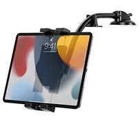 woleyi Support Tablette Voiture Tableau de Bord, Fixation iPad Vehicule Avant avec Ventouse [Col de Cygne Bras Long 21cm] pour Pro Air Mini, Galaxy, Huawei, Kindle, Lenovo, Fire, iPhone 4-13"