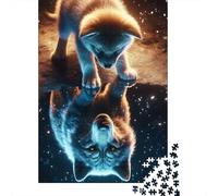 Wolf 1000 Morceaux Papier Écologique Casse-tête Amateurs Puzzle Entraînement Cérébral Facile Nettoyer Niveau Difficulté Équilibré 70x50cm/1000pcs