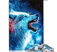 Wolf 1000 Piece of Puzzle for Adults Wooden Puzzles Challenge Family 19.7x29.5inch Jigsaw Puzzle for Adults