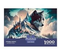 Wolf 1000 Pièce Puzzle Jeu De Famille Créatif Jigsaw Puzzle Jeu De Défi Unique pour Cadeaux De Voyage, Présent 70x50cm/1000pcs