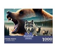 Wolf 1000 Pièce Puzzle Jeu ÉduChatif Créatif Jigsaw Puzzles Belle Décoration Puzzle pour Adultes Et Enfants 38x26cm/1000pcs