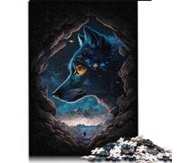 Wolf 1000 Pieces Jigsaw Puzzles for Adults Wooden Puzzles Challenging Game Puzzles 50x75cm