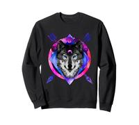 Wolf Animals Funny Graphic Wolve Lover Sweatshirt