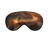 Wolf Art America Sleep Eye Mask Couverture de sommeil douce Couverture de masque de sommeil avec les yeux bandés pour le voyage du sommeil