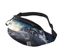 Wolf at Night Running Fanny Pack Ceinture Sac avec Sangle Réglable pour Femmes Hommes Sport Fitness Mains Libres Portefeuille Taille Sac