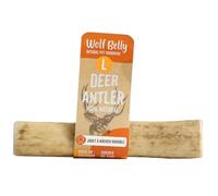 Wolf Belly - Bois de Cerf pour Chiens 100% Naturel (Taille L) Corne Durable et Résistante | Réduit Tartre et Plaque | Riche en Calcium et Protéines | Calme Stress | Inodore - Fabriqué en Europe