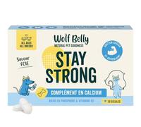 Wolf Belly - Calcium pour Chiens et Chats (30 comprimés) Supplément pour Régime Barf | Soin des Os et Articulations | Complement Alimentaire avec Phosphore et Vitamines A, D, E - Fabriqué en Europe