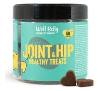 Wolf Belly - Chondroprotecteur pour Chiens avec Acide Hyaluronique (60 Friandises Saveur Foie) Glucosamine, MSM & Collagène | Anti-inflammatoire pour Articulations Fortes - Fabriqué en Europe