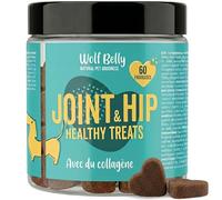 Wolf Belly - Chondroprotecteur pour Chiens avec Collagène (60 Friandises) Saveur Foie | Glucosamine, MSM et Acide Hyaluronique | Anti-inflammatoire pour Articulations Fortes - Fabriqué en Europe