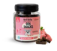 Wolf Belly - Friandises pour Chien 91% Bœuf (80 uds) sans Céréales | Texture Moelleuse et Savoureuse | Snacks Naturels pour Dressage Quotidien | Délicieux et Riche en Protéines - Made in Europe