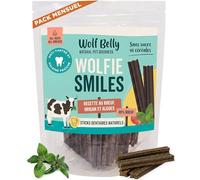 Wolf Belly - Stick Dentaire Chien Naturel (28 u.) 89% Bœuf et Origan | Friandise dentaire riche en protéines, Réduit mauvaise haleine, Texture ferme, Sans céréales ni sucres, Fabriqué en Europe