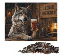 Wolf Bier Geschenk Puzzle en Bois 1000 pièces, Passe-Temps Adulte | Puzzle adulte - activité à partager en famille à la maison.