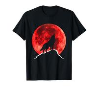 Wolf Blood Moon Lunar Eclipse for Astronomy Fans & Halloween T-Shirt