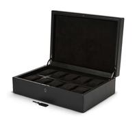 Wolf British Racing Green Boîtes à montres 10 montres Noir Cuir synthétique 792702 - Unisex - Faux Leather